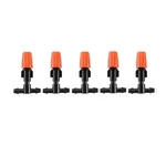 APPSTER Plastic Drip Irrigation Misting Nozzles with Tee Dripper Emitters for Greenhouse Watering System (Pack of 5)
