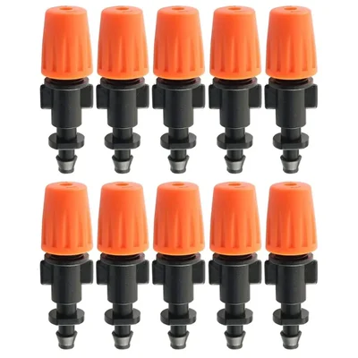 APPSTER Plastic Drip Irrigation Adjustable Misting Nozzles Garden Dripper Spray Emitters (Pack Of 10)