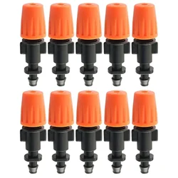 APPSTER Plastic Drip Irrigation Adjustable Misting Nozzles Garden Dripper Spray Emitters (Pack Of 10)
