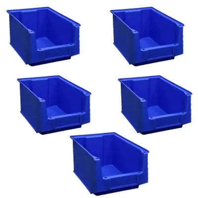 Aristo 5 Pcs 200x 125x100  mm FPO Blue Storage Bin,Premium HDPE Material (Bin-15 N)