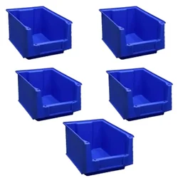 Aristo 5 Pcs 200x 125x100  mm FPO Blue Storage Bin,Premium HDPE Material (Bin-15 N)