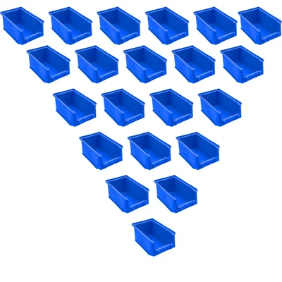 Aristo 170 x 125 x 85 mm Blue HDPE FPO Storage Bin (Bin-15) - Pack of 21