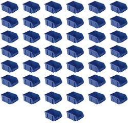 Aristo 44 Pcs 165 x 114 x 78 mm FPO Blue Storage Bin,Premium HDPE Material (Bin-5)