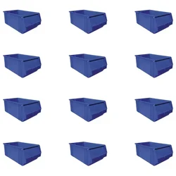 Aristo 515 x 310 x 200 mm Blue Plastic Industrial Bin (Bin-50) - Pack of 12