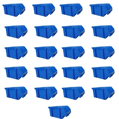 Aristo 165 x 114 x 78 mm Blue HDPE FPO Storage Bin (Bin-5) - Pack of 21