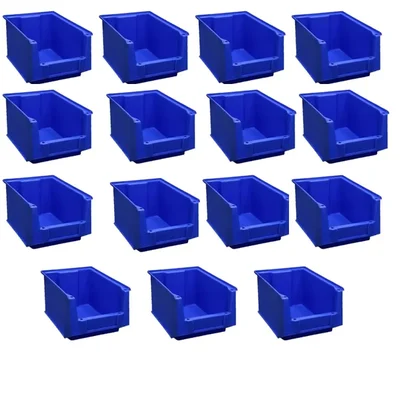 Aristo 200 x 125 x 100 mm FPO Blue Storage Bins With HDPE Material Bin-15N (Pack Of 15)