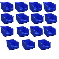 Aristo 200 x 125 x 100 mm FPO Blue Storage Bins With HDPE Material Bin-15N (Pack Of 15)