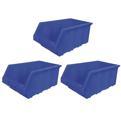 Aristo 380 x 320 x 170 mm Blue Industrial Plastic Bins (CRATE-100)(Pack-3 Pcs)