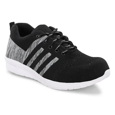 ArmaDuro AD1024 Grey & Black Knitted AirMix Sole Steel Toe Safety Shoes(Size-6)