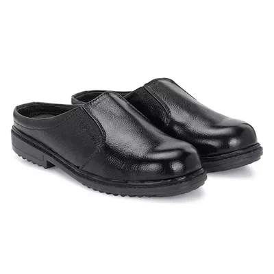 ArmaDuro Pack of 1, 5, 10 Leather Steel Toe Black Safety Shoes AD-1031(Pack-1 pair,Size-6)