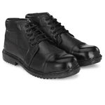 ArmaDuro Leather Steel Toe Black Work Safety Shoes (AD1008)