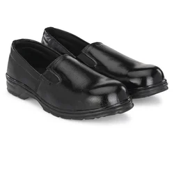 ArmaDuro Low Ankle PVC Sole Steel Toe Black Leather Ladies Safety Shoes (AD1014)(Size-3)