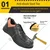 ArmaDuro AD1033 Leather Steel Toe Black Work Safety Shoes(Size-6)