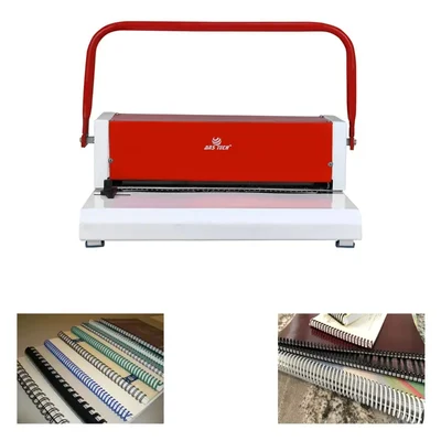 Ars Tech A4 33 Holes Spiral Binder Machine (White/Red)
