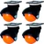 ATC (C-021) 30 mm Plate Type Ball Castor Wheel, 80 kg Load Capacity (Pack of 4)