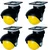 ATC (C-032) 38 mm Plate Type Ball Castor Wheel, 125 kg Load Capacity (Pack of 4)