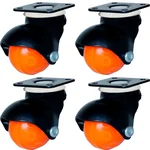 ATC (C-019) 50 mm Plate Type Ball Castor Wheel, 150 kg Load Capacity (Pack of 4)