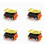 ATC (C-004) 48mm Height Radius Flat Sixer Plate type Caster Wheel With 360° Rotating (Pack of 4)