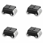 ATC (C-010) 750 kg Load Capacity 4 pcs 30 mm Imported Bearing Delrin Plate Type Sixer Castor Wheel