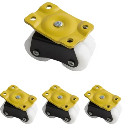 ATC (C-013) 4 Wheel 45mm Height Radius Flat 360° Moving Top Plate Derlin Caster Wheels (Pack of 4)