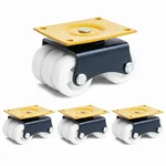 ATC (C-016) 48 mm Imported Bearing Revolving Top Plate Derlin Caster Wheel With 360° Rotating Top Plate (Pack of 4)