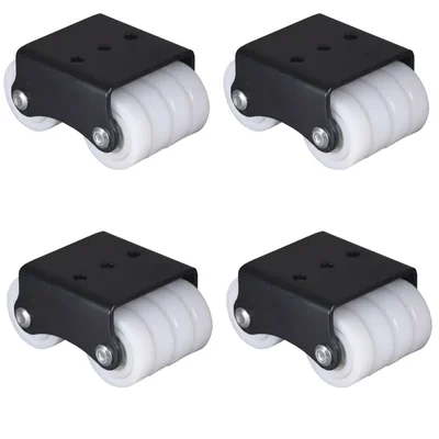 ATC (C-030) 30 mm Imported Bearing Delrin Plate Type Eight Wheel Caster (Pack of 4)