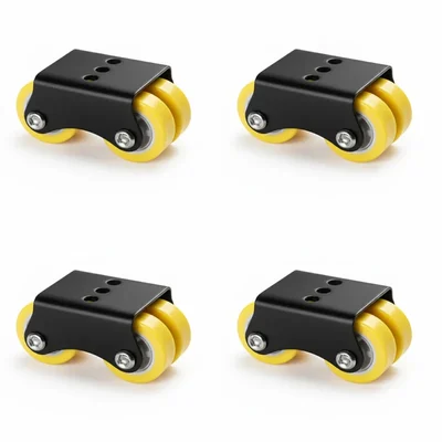 ATC (C-034) Plate Type 38 mm Height Flat Radius PU Caster Wheel (Pack of 4)