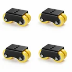 ATC (C-034) Plate Type 38 mm Height Flat Radius PU Caster Wheel (Pack of 4)