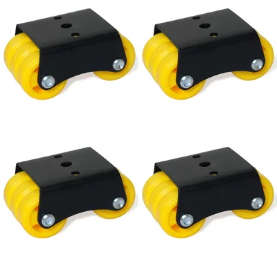 ATC (C-035) Plate Type 30 mm Height Radius PU Sixer Caster Wheel (Pack of 4)