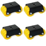 ATC (C-035) Plate Type 30 mm Height Radius PU Sixer Caster Wheel (Pack of 4)