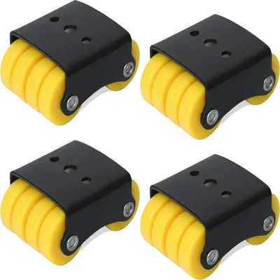 ATC (C-036) 22 mm Plate Type PU Eight Wheel Caster, 425 kg Load Capacity (Pack of 4)
