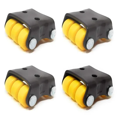 ATC (C-044) 22 mm Derlin Plate Type Mini Sixer Caster Wheel, 200 kg Load Capacity (Pack of 4)