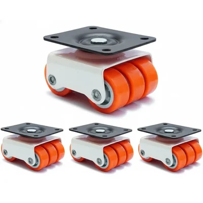 ATC (C-046) 48mm Height Radius Flat Sixer Plate type Caster Wheel With 360° Rotating (Pack of 4)