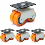 ATC (C-048) Plate Type 45 mm Height Flat Radius 360° Revolving Caster Wheel (Pack of 4)