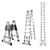 Smarty 9+9 Steps (9.5+9.5 Feet/2.9+2.9 Meter) A Shape Aluminium Telescopic Ladder 