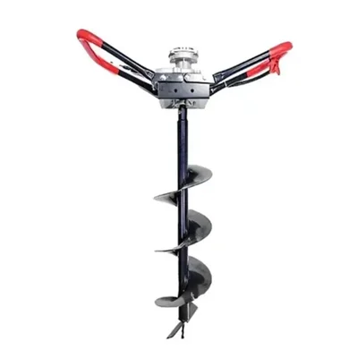 Greenleaf 8 inch Auger Bit Attachment with Handle for Brush Cutter Engine