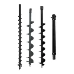 Heavy Duty 2.4 inch, 3 inch and 4 inch Auger Bit Combo with 30 cm Free Bit Extension Pipe For Earth Auger/ Post Hole Digger Machine