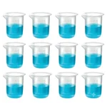 Cometek 100ml Laboratory Beaker Set (12 pcs) – Translucent Polypropylene, Graduated, Autoclavable & Chemical Resistant