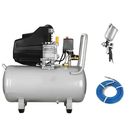 30 Litres 2 HP Motor Air Compressor With Paint Gun and Air Hose Pipe