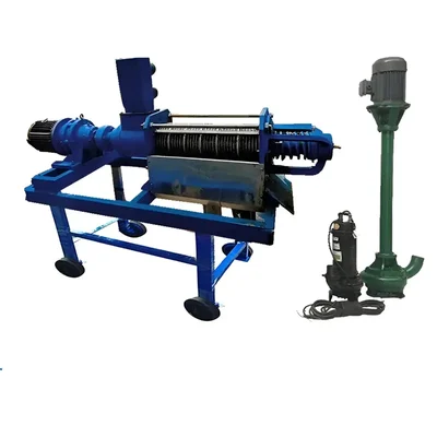 Automatic 2 Ton/hr Cow Dung Dewatering Machine Set 5HP Three Phase