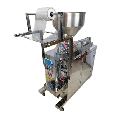 Automatic 10 ml to 100 ml Paste Filling and Sealing Machine with Three Side Sealing with Eye Mark Sensor(Side Seal)