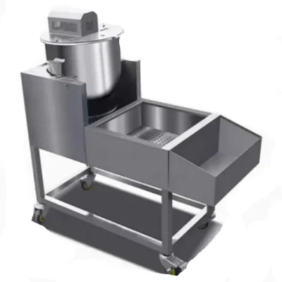 Heavy Duty 35W Automatic Gas Popcorn Machine with 10L Capacity Kettle and Integrated Cooling Dump Tray on Wheels
