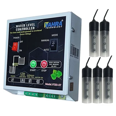 Vahra Fully Automatic Water Level Controller For Single or Dual Tank With 5 Carbon Sensor (VT20-DT)