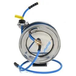 Zephyr 8 mm 10 m 304 Stainless Steel Auto-Retractable Air Hose Reel (ZAR0810SS) with 1 Year Warranty