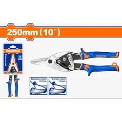 Wadfow 10-Inch Aviation Tin Snips, Straight Cut, Carbon Steel, Ideal for Home ( WAS2410 ) 