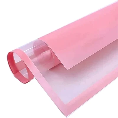 20 Sheet Korean Waterproof Window Bouquet Paper Pack of 2 with Pull Bows Baby Pink
