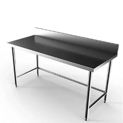 Kitchen Working Table Stainless Steel 60X24X34 Inches With 4 Inch Backsplash For Hotel, Restaurant