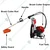 GT-Shakti Backpack Brush Cutter GT-BG431, 139 F 4 Stroke with Accessories