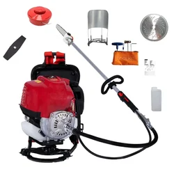 Heavy Duty 4 Stroke 35 CC Backpack Chainsaw Machine | Brush Cutter with Chainsaw Attachment.