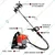 Backpack Brush Cutter with Round Tiller Attachment, 4-Stroke 31CC